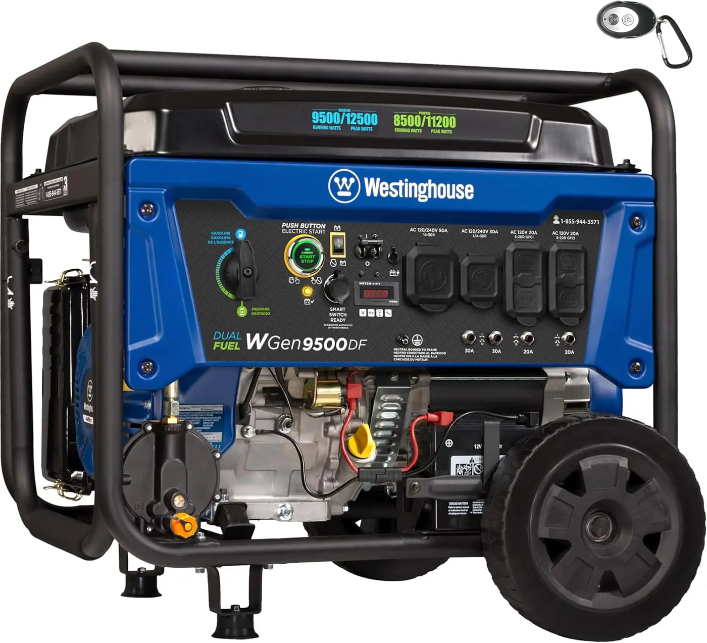 Westinghouse generator 12500 Watt Dual Fuel Home Backup Portable Generator, Remote Electric Start, Transfer Switch Ready, Gas and Propane Powered - Generator Haven