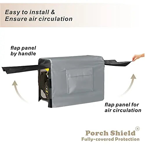 Porch Shield Generator Covers Running - Heavy Duty Waterproof Generator Rain Tent Shelter for 3500w-12000w Black Generator Haven