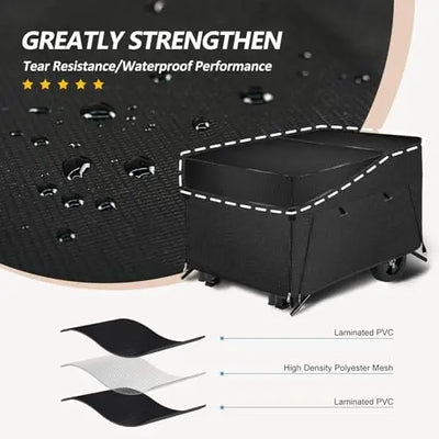 Porch Shield Generator Covers Running - Heavy Duty Waterproof Generator Rain Tent Shelter for 3500w-12000w Black Generator Haven