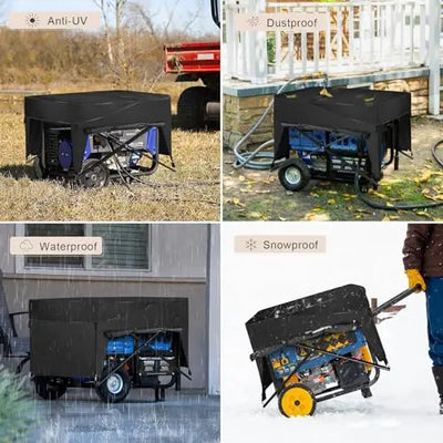 Porch Shield Generator Covers Running - Heavy Duty Waterproof Generator Rain Tent Shelter for 3500w-12000w Black Generator Haven