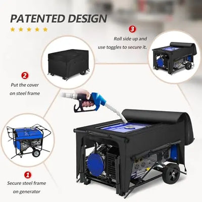 Porch Shield Generator Covers Running - Heavy Duty Waterproof Generator Rain Tent Shelter for 3500w-12000w Black Generator Haven