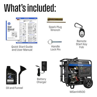 Westinghouse 15000 Peak Watt Home Backup Portable Generator, Remote Electric Start with Auto Choke, Transfer Switch Ready 30A & 50 Outlets, Gas Powered - Generator Haven
