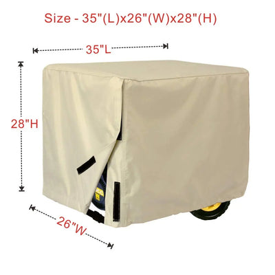 Porch Shield Generator Covers Running - Heavy Duty Waterproof Generator Rain Tent Shelter for 3500w-12000w Black Generator Haven