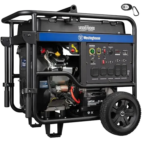 Westinghouse 15000 Peak Watt Home Backup Portable Generator, Remote Electric Start with Auto Choke, Transfer Switch Ready 30A & 50 Outlets, Gas Powered - Generator Haven