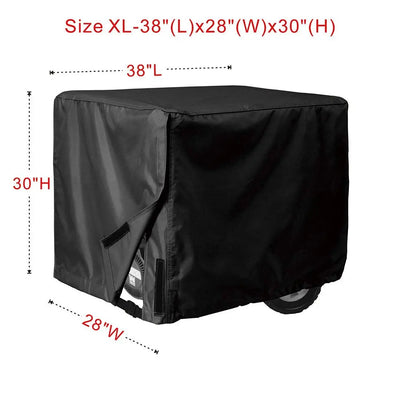 Porch Shield Generator Covers Running - Heavy Duty Waterproof Generator Rain Tent Shelter for 3500w-12000w Black Generator Haven