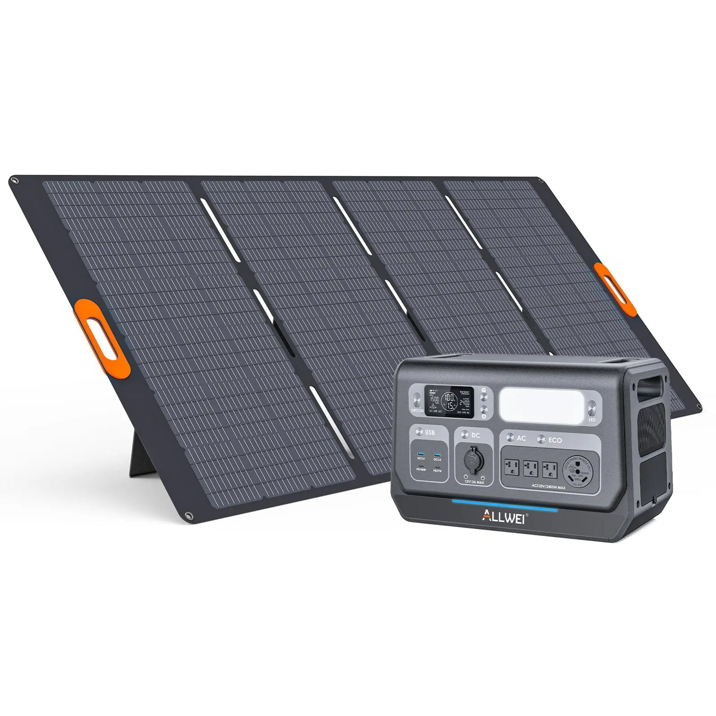 ALLWEI Portable Power Station 300W, 280Wh Solar Generator with 110V Pure Sine Wave AC Outlet, Backup Lithium Battery Generator for CPAP Outdoor RV Camping Emergency Home Use