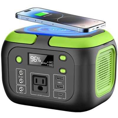 Solar Powered Generator 300W Peak/70400mAh, 260Wh Portable Power Station with Panels 40W Included, Solar Generator with AC Outlet 110V for Home Use, Camping, Outdoor, Power Backup