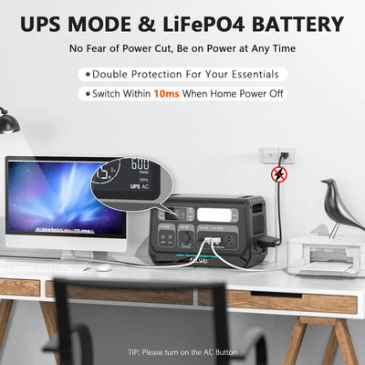 ALLWEI Portable Power Station 300W, 280Wh Solar Generator with 110V Pure Sine Wave AC Outlet, Backup Lithium Battery Generator for CPAP Outdoor RV Camping Emergency Home Use