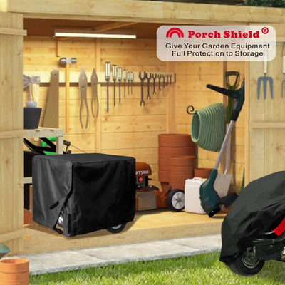 Porch Shield Generator Covers Running - Heavy Duty Waterproof Generator Rain Tent Shelter for 3500w-12000w Black Generator Haven