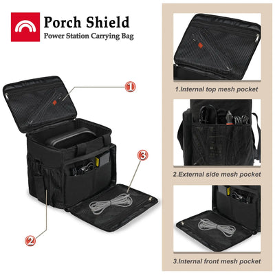 Porch Shield Generator Covers Running - Heavy Duty Waterproof Generator Rain Tent Shelter for 3500w-12000w Black Generator Haven