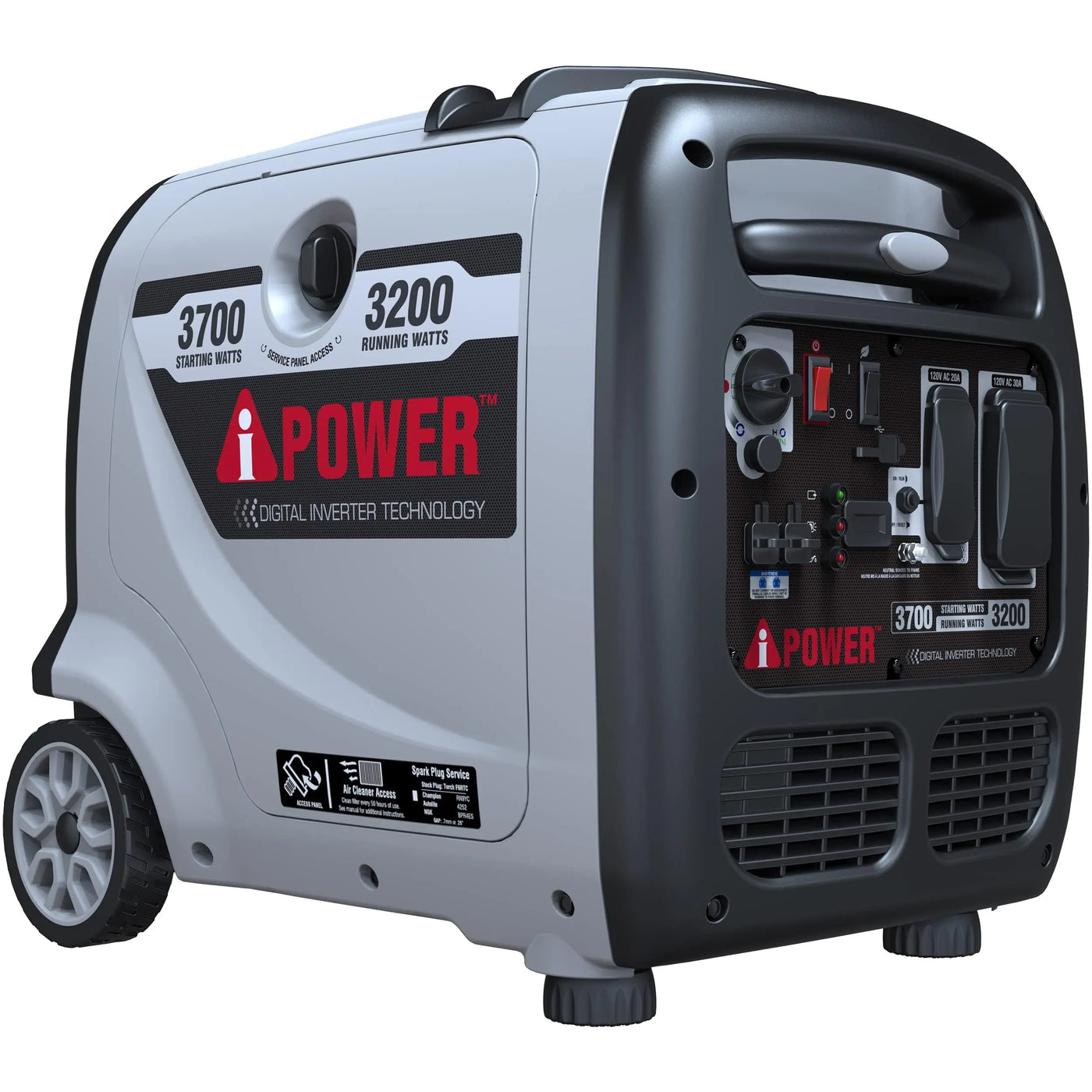 A-iPower 4600W RV-Ready Open Frame Inverter Generator Gas Powered, Lightweight Portable Power Supply with CO Sensor